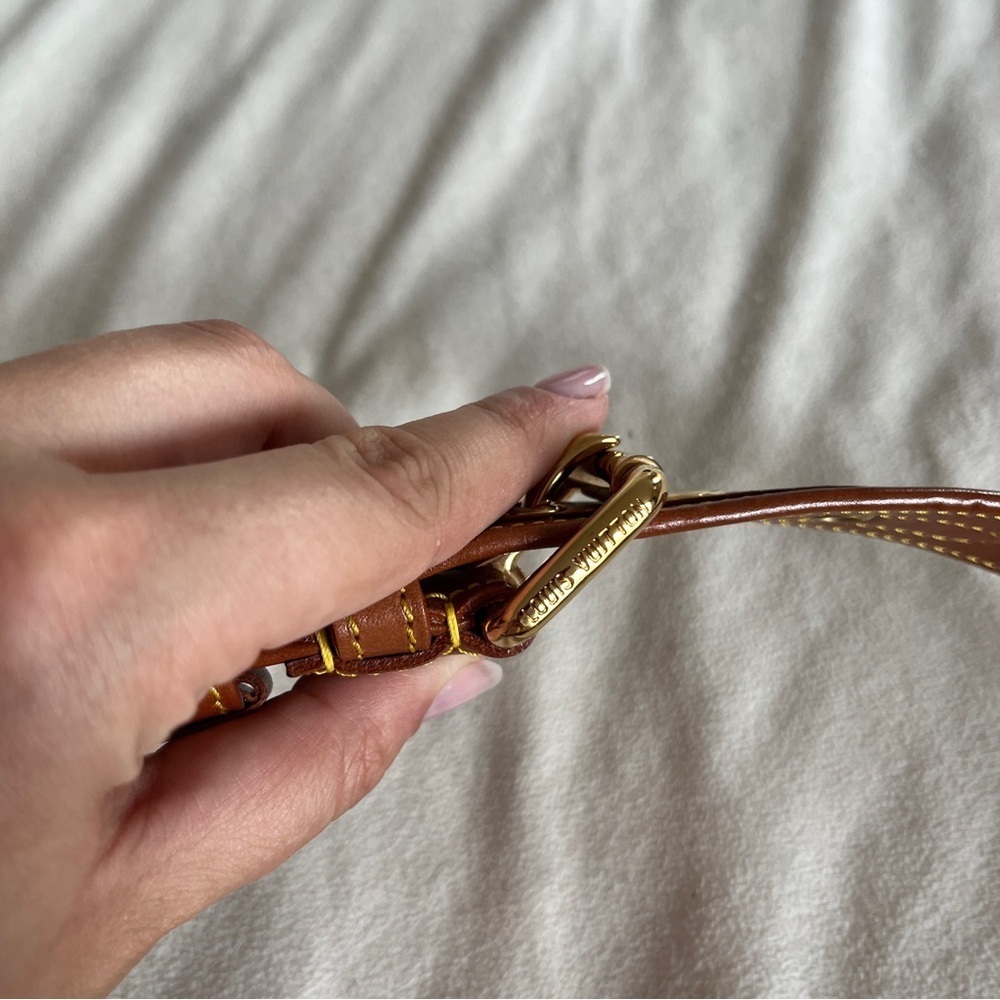 Louis Vuitton Echarpe Tan Leather Logo Belt 85 cm 34” - Picture 6 of 11